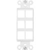 Morris 88120, White 6-Port Decorative Frame for Keystone Jack (Pack of 75 pcs) view 1