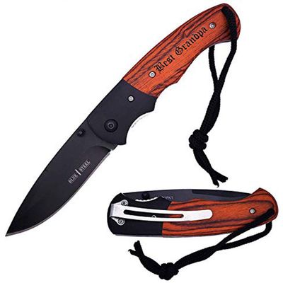 Engraved Pocket Knife - Personalized Gifts for Father- Best Dad Ever, Birthday Gifts (GI2-PK1 RWGP)