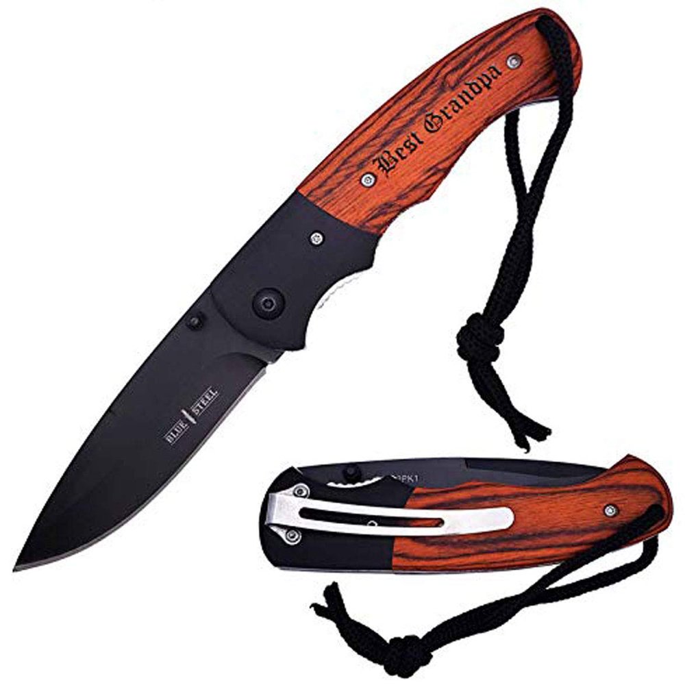 Engraved Pocket Knife - Personalized Gifts for Father- Best Dad Ever, Birthday Gifts (GI2-PK1 RWGP)
