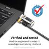 Kensington ClickSafe Combination Laptop Lock for Wedge-Shaped Security Slot (K67936WW), Black view 3