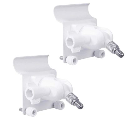 HOLACA Vinyl Siding Clips for Arlo,Stick Up Cam Roelink ZUMIMALL Eufy Security Camera, Hanger Hooks for Mounting Security Camera, Weatherproof Aluminum Alloy Material (2 Pack, White)