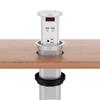 Automatic Raising Surge Protector Pop up Outlet Retractable Hidden Recessed Power Strip Power Socket 2 USB Charging Stations and 3 AC Plug with Wireless Charger for Kitchen Island, Conference Table view 2