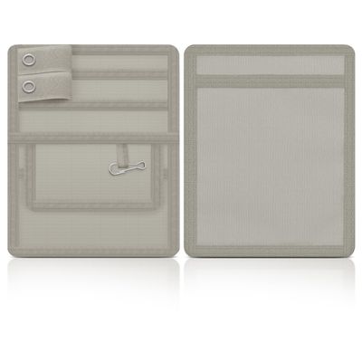 4 Pockets Nurse Organizer Pouch for Accessories Medical Bag Tool Case, Easy-Clean Nylon - ASA Techmed (Light Grey)