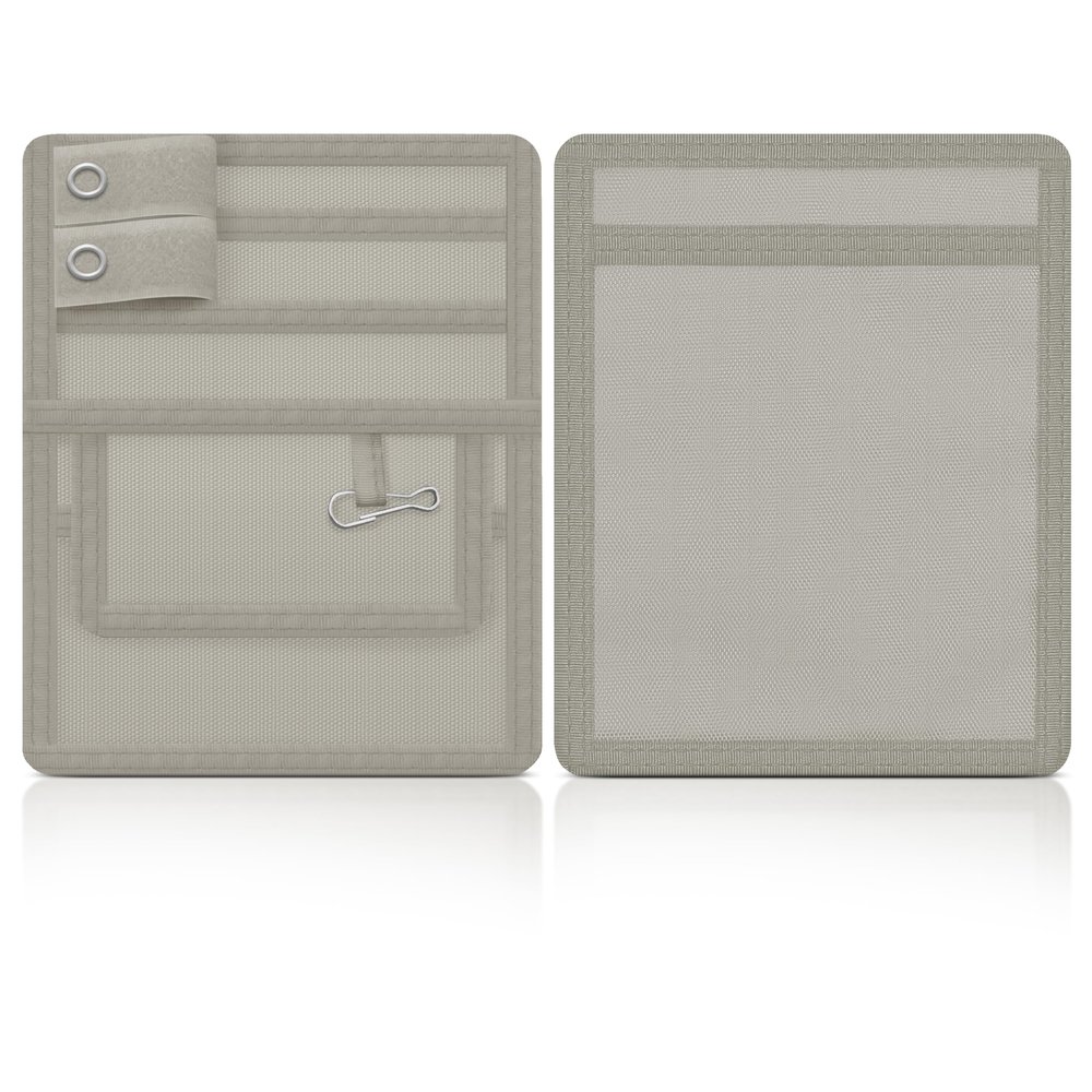 4 Pockets Nurse Organizer Pouch for Accessories Medical Bag Tool Case, Easy-Clean Nylon - ASA Techmed (Light Grey)