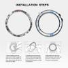 BaiHui Stainless Steel Bezel Ring Compatiable with Garmin Fenix 6X/6X Pro Watch, Bezel Ring Adhesive Cover Anti Scratch & Collision Protector for Garmin Watch Accessory (Silver - Not For 6/6 Pro) view 4
