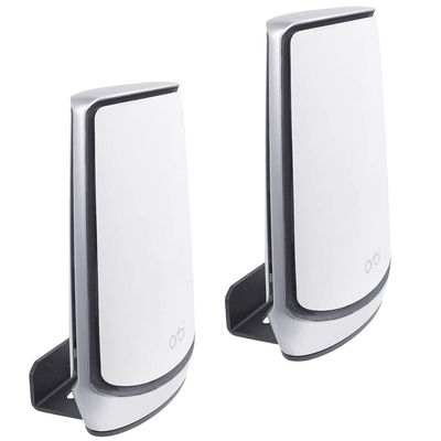 TIUIHU Wall Mount Bracket for NETGEAR Orbi Tri-Band Mesh WiFi 6 System RBS850,RBK852,RBK853,RBS750,RBS751,RBK752,RBK753,AX4200,AX5700,AX6000,Router Wall Mount for NETGEAR Orbi WiFi 6 Router-2PACK