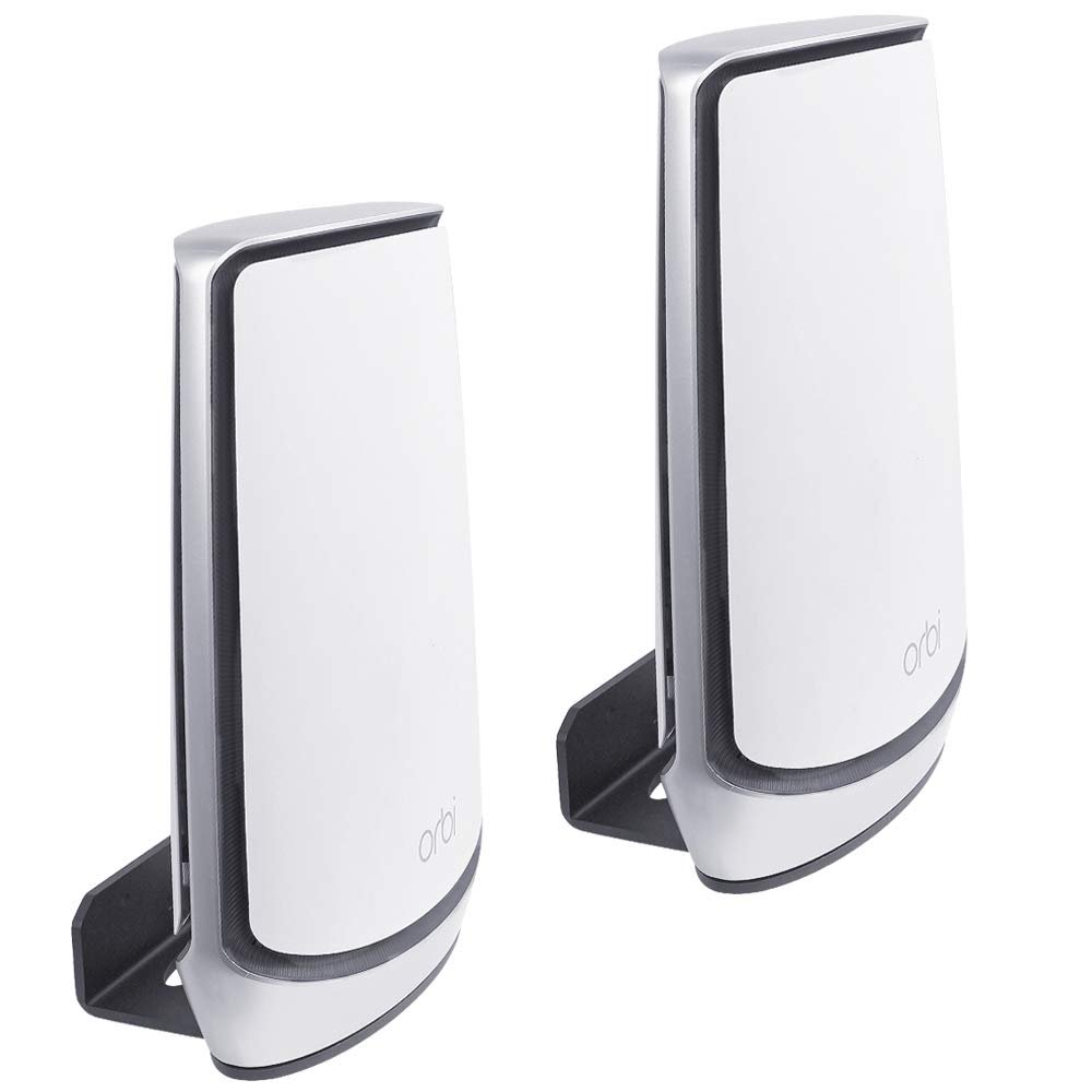 TIUIHU Wall Mount Bracket for NETGEAR Orbi Tri-Band Mesh WiFi 6 System RBS850,RBK852,RBK853,RBS750,RBS751,RBK752,RBK753,AX4200,AX5700,AX6000,Router Wall Mount for NETGEAR Orbi WiFi 6 Router-2PACK