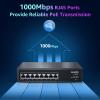 Aumox 8 Port Gigabit PoE Switch, 8 Port PoE 120W, Gigabit Ethernet Unmanaged Network Switch, Plug and Play, Sturdy Metal Housing, Traffic Optimization view 4