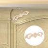 TOPINCN Wood Carved Corner Onlay Applique, Rubber Wood, Unpainted, Flower Pattern, European Style, Furniture Door Cabinet Decor, 4 Pieces view 3