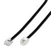 Conext Link RJ11 6P4C Modular Telephone Extension Cable Phone Cord Line Wire (7 Feet, Black) view 1
