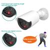 WALI Fake Security Camera with Flashing Red Light, Dummy Cameras for Outside Indoor, Home Simulated Surveillance Cam, Realistic Look, Weatherproof, Warning Sticker Included (TC-W4), 4 Packs, White view 2