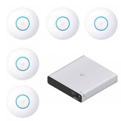 Ubiquity UniFi nanoHD 802.11ac Wave2 MU-MIMO Enterprise Access Point UAP-NanoHD-US (5-Pack) with UniFi Cloud Key Gen2 Plus UCK-G2-PLUS