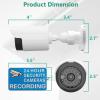 WALI Dummy Fake Camera, Surveillance Security CCTV Dome Camera, Indoor Outdoor Cameras, with One LED Light, Security Alert Sticker Decals (TC-W2), 2 Pack, White view 3