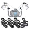 4 Pcs 1" Aluminum Ball Clamp Mount for Underwater Diving Light Arms Tray System, Photography Diving Camera view 1
