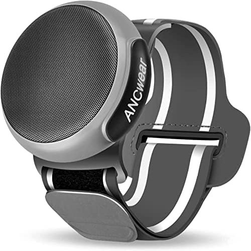 ANCwear Wearable Bluetooth Speaker with Clip, Waterproof Portable Mini Speaker, IPX6 Splash-Resistant, Bluetooth 5.3, 9.5H Playtime, 17 White Noise Tracks for Sports, Outdoor Travel (Gray)