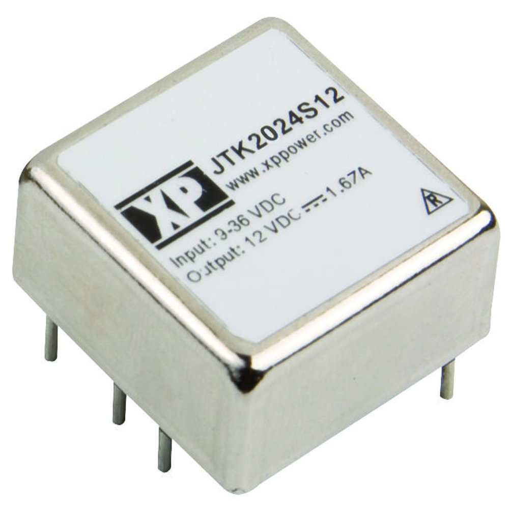 XP POWER JTK2024S05 Power Supply; Isolated DC-DC Converter, 20W 5V 4A, 9-36Vin, 4:1, 1"X1"