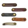 Hemobllo Leather Usb Cord Organizer with Snap Button Data for Headphones Usb and Cord Wrap view 1