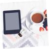Hemobllo Leather Usb Cord Organizer with Snap Button Data for Headphones Usb and Cord Wrap view 2