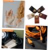 Hemobllo Leather Usb Cord Organizer with Snap Button Data for Headphones Usb and Cord Wrap view 3