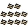Fielect 10Pcs PCB USB Connector HDMI Female Jack 19 Pin Patch Gold Tone view 3