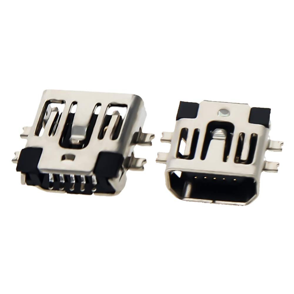 Fielect 20Pcs PCB USB Connector 5P Female Jack 5 Pin Short Body Sinking Plate