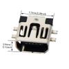 Fielect 20Pcs PCB USB Connector 5P Female Jack 5 Pin Short Body Sinking Plate view 2