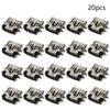 Fielect 20Pcs PCB USB Connector 5P Female Jack 5 Pin Short Body Sinking Plate view 4