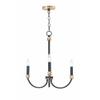 Maxim Charlton 3 Light Small Candle Style Chandelier with Black/Antique Brass Finish view 1