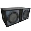 American Sound Connection SOLORND2X12V Universal Car Audio Dual 12" Slot Vented Paintable Baffle Stereo Sub Box Enclosure and R-W12D2 Type R Series Sub Dual 2 Ohm 2250W Peak Subwoofer view 1