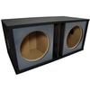 American Sound Connection SOLORND2X12V Universal Car Audio Dual 12" Slot Vented Paintable Baffle Stereo Sub Box Enclosure and R-W12D2 Type R Series Sub Dual 2 Ohm 2250W Peak Subwoofer view 2