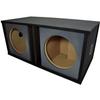 American Sound Connection SOLORND2X12V Universal Car Audio Dual 12" Slot Vented Paintable Baffle Stereo Sub Box Enclosure and R-W12D2 Type R Series Sub Dual 2 Ohm 2250W Peak Subwoofer view 4