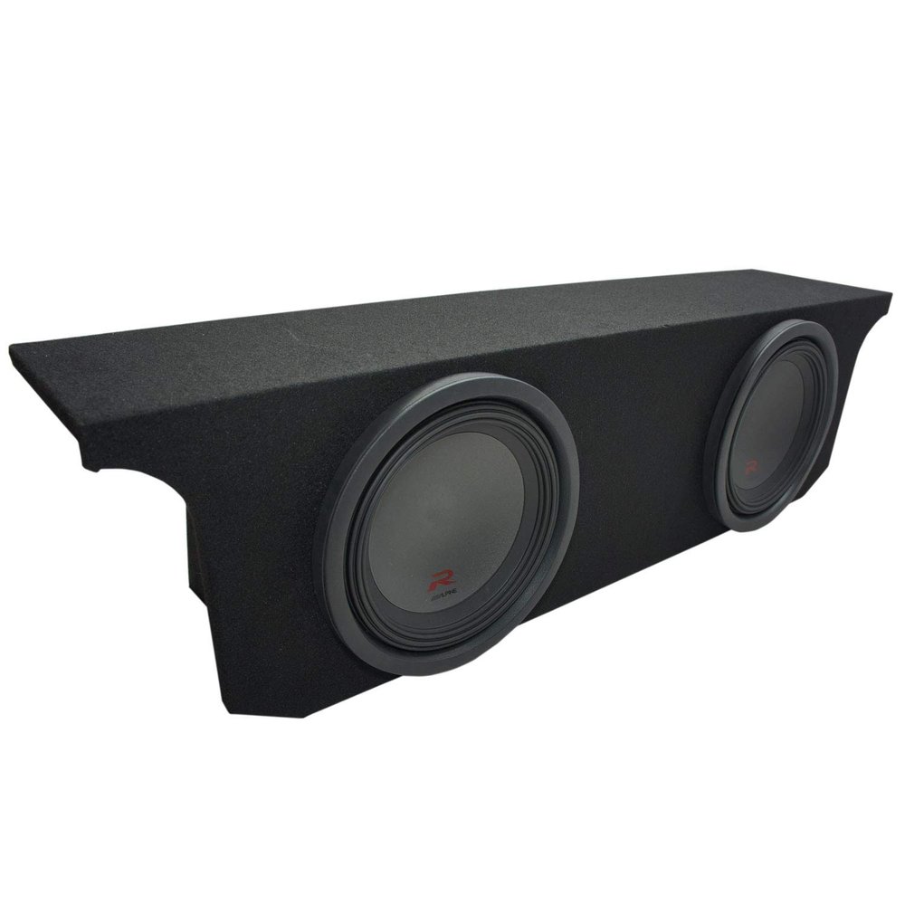 American Sound Connection ASC JW2X12-074DR-BS Compatible with Jeep Wrangler JK Unlimited 2007-2018 4 Door Custom Dual 12" Subwoofer Enclosure Sub Box