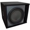 American Sound Connection ASC SOLORND1X12V Universal Car Stereo Single 12" Slot Vented Paintable Baffle Stereo Sub Box Enclosure and R-W12D4 Ported 12" Type R Series Sub Dual 2250W Peak Subwoofer view 1