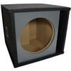 American Sound Connection ASC SOLORND1X12V Universal Car Stereo Single 12" Slot Vented Paintable Baffle Stereo Sub Box Enclosure and R-W12D4 Ported 12" Type R Series Sub Dual 2250W Peak Subwoofer view 2