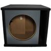 American Sound Connection ASC SOLORND1X12V Universal Car Stereo Single 12" Slot Vented Paintable Baffle Stereo Sub Box Enclosure and R-W12D4 Ported 12" Type R Series Sub Dual 2250W Peak Subwoofer view 3