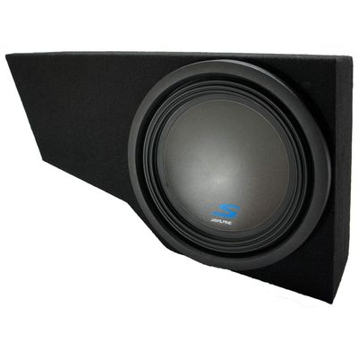 American Sound Connection Alpine Type S Bundle Compatible with 2002-09 Chevy Trailblazer S-W12D4 Single 12" Loaded Sub Box Enclosure - Final 2 Ohm