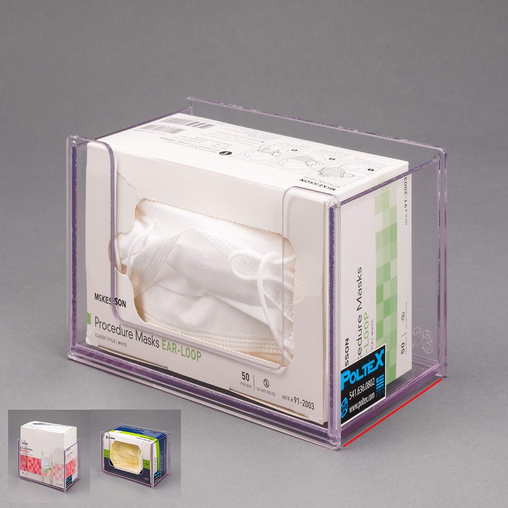 Poltex Single Mask Box Holder (Break Resistant PETG) (Wall Mount)