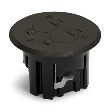 Lew Electric PBR1-FPDB Round Floor Box Kit | Hardwiring Required (Flip Lid, Dark Bronze) Hardwiring Required