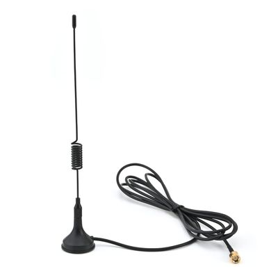 Othmro GSM GPRS WCDMA 2G 3G Antenna 700-1800Mhz 5DB RG174 SMA Male Extension Cable 2 Meter 20.5cm Length Black 1Pcs with Magnetic Base