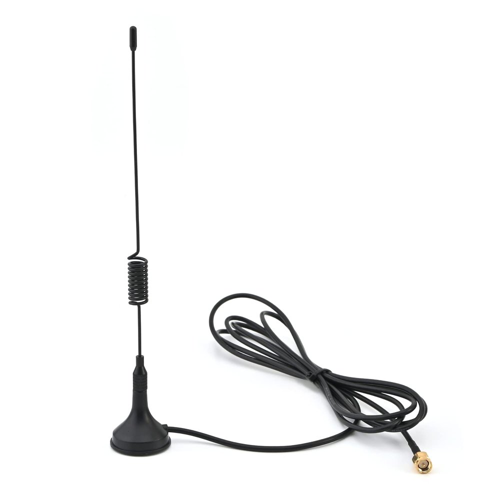 Othmro GSM GPRS WCDMA 2G 3G Antenna 700-1800Mhz 5DB RG174 SMA Male Extension Cable 2 Meter 20.5cm Length Black 1Pcs with Magnetic Base