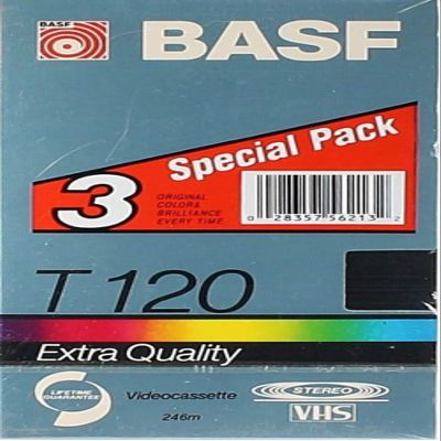 BASF 3 Pack Special T120 Extra Quality Video Cassette. VHS Tapes, VHS Video Tapes. Stereo VHS