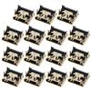 Fielect 15Pcs PCB USB Connector HDMI Female Jack 19 Pin Patch Gold Tone view 3