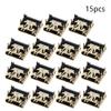 Fielect 15Pcs PCB USB Connector HDMI Female Jack 19 Pin Patch Gold Tone view 4