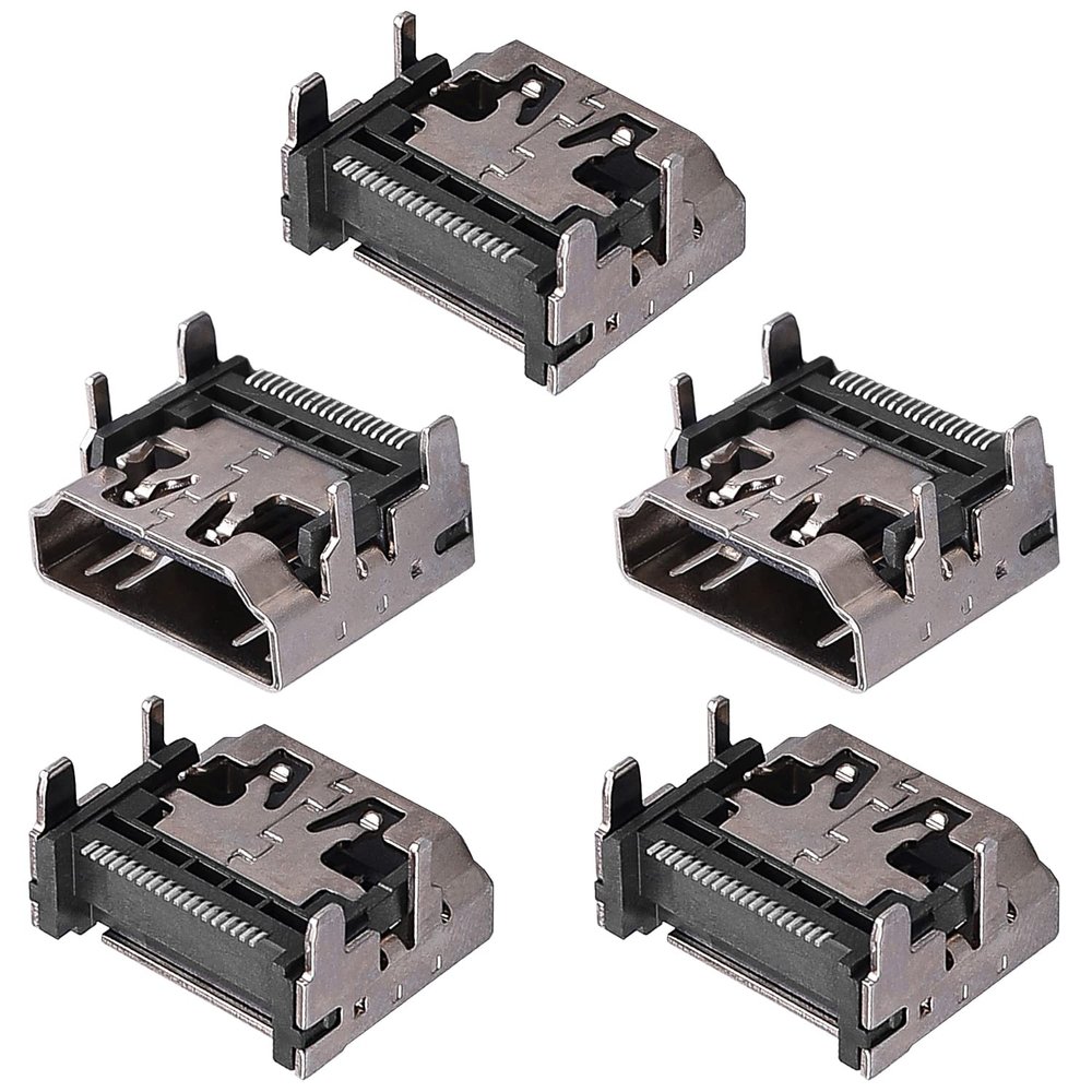 Fielect 10Pcs PCB USB Connector HDMI Computer Female Jack 19 Pin Patch