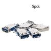 Fielect PCB USB Connector USB-AF 3.0 Female Jack 9 Pin Side Insert 90 Degree 5Pcs view 2