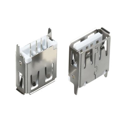 Fielect 15Pcs USB-A Female Socket Jack Connector 4 Pin 180 Degree Vertical Straight Insert PCB Connector, Repair Replacement Adapter