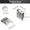 Fielect 15Pcs USB-A Female Socket Jack Connector 4 Pin 180 Degree Vertical Straight Insert PCB Connector, Repair Replacement Adapter view 2