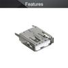 Fielect 15Pcs USB-A Female Socket Jack Connector 4 Pin 180 Degree Vertical Straight Insert PCB Connector, Repair Replacement Adapter view 3