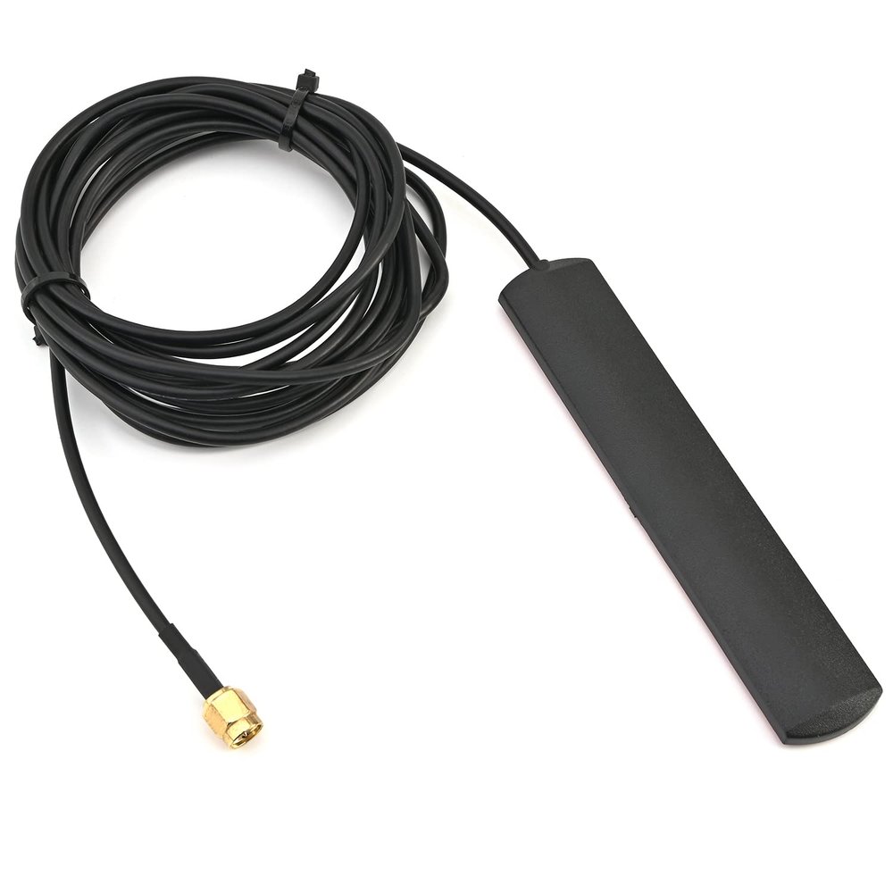 Othmro SMA Male Connector Extension Cable 3 Meter GSM GPRS WCDMA 2G 3G Antenna 824-960/1710-1990Mhz 5DB RG174 Adhesive Mount Black 1Pcs
