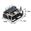 Fielect 20Pcs USB-A Female Socket Jack Connector 4 Pin Front Insert 90 Degree Curled Edge PCB Connector, Repair Replacement Adapter view 2